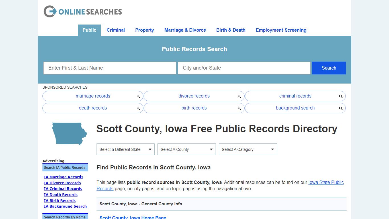 Scott County, Iowa Public Records Directory